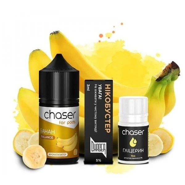 Набор Солевая Жидкость Chaser - Banana (Банан) 30 МЛ 50 МГ