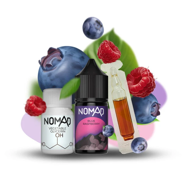 Набір Сольова Рідина Nomad - Blue Raspberry (Синя Малина) 30Мл 50Мг