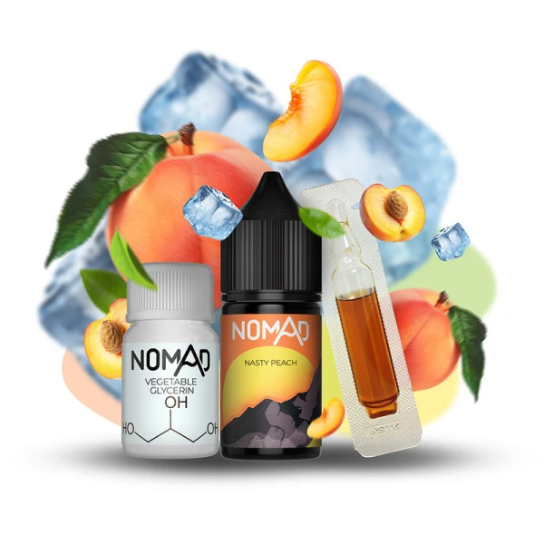 Набір Соляна Рідина Nomad - Nasty Peach (Персик) 30ML 50 MG