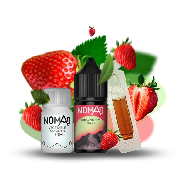Набор Солевая Жидкость Nomad - Strawberry Fields (Клубника) 30Мл 50Мг