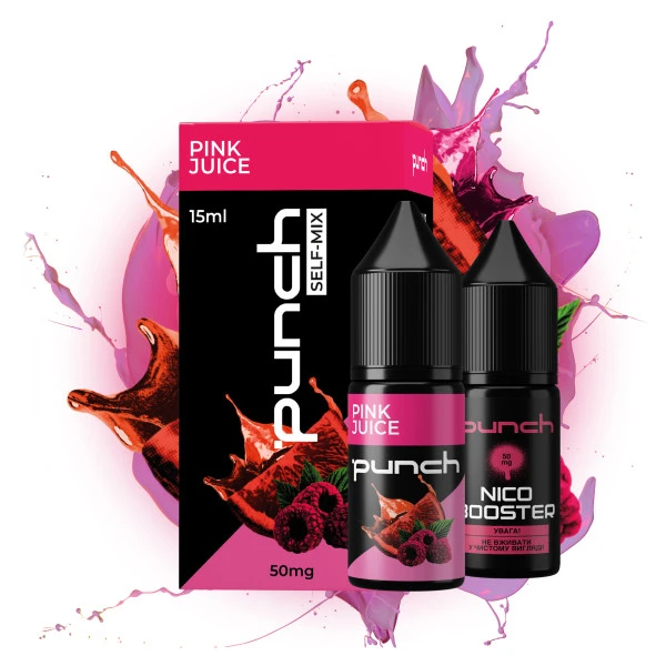 Набор Солевая Жидкость Punch - Pink Juice (Грейпфрут Малина) 15МЛ 50 МГ
