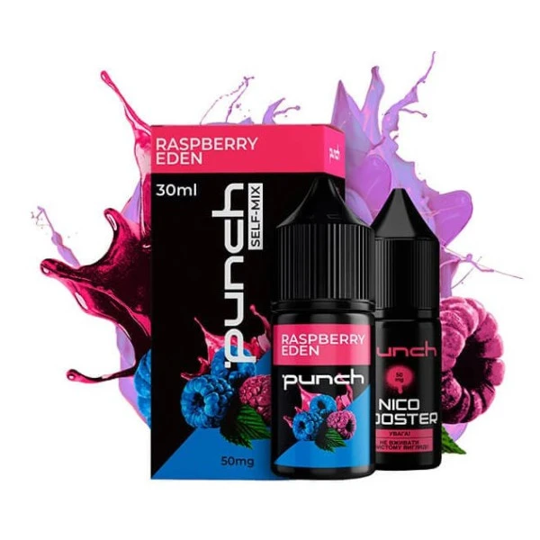 Набір Сольова Рідина Punch - Raspberry Eden (Малиновий Мікс М'ята) 30 МЛ 50 МГ
