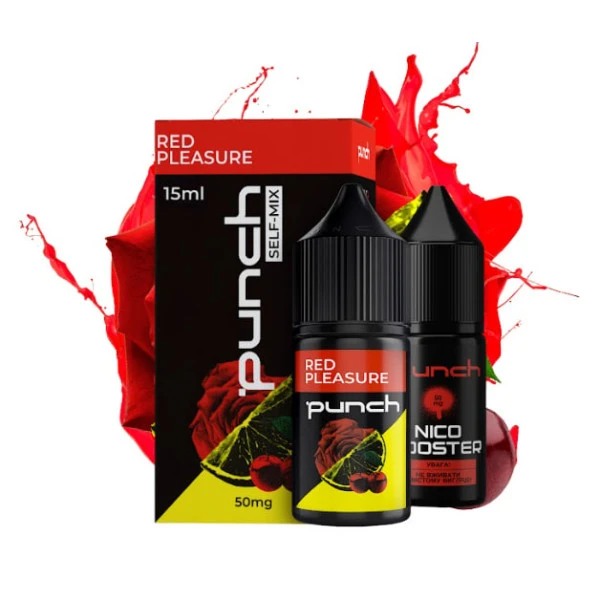 Набір Сольова Рідина Punch - Red Pleasure (Роза Вишня Лайм) 15 МЛ 50 МГ