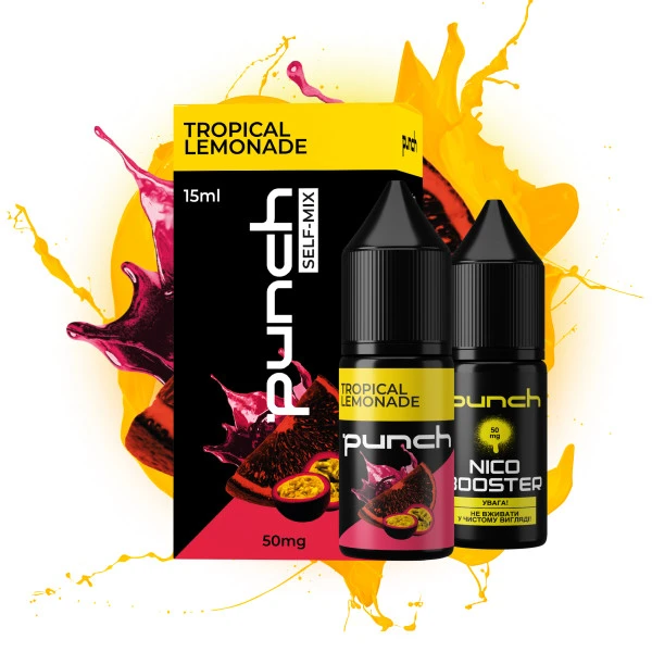 Набір Сольова Рідина Punch - Tropical Lemonade (Маракуя Сицилійський Апельсин Холод) 15МЛ 50 МГ