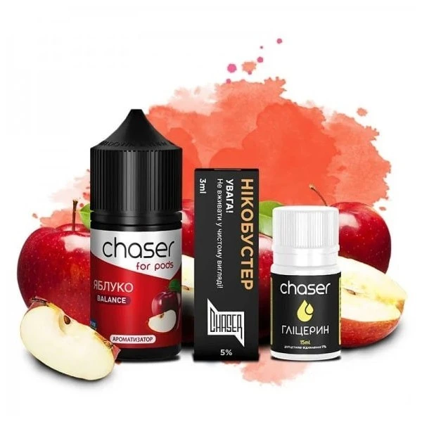 Набір Сольової Рідини Chaser Apple (Яблуко) 30 мл 50 мг