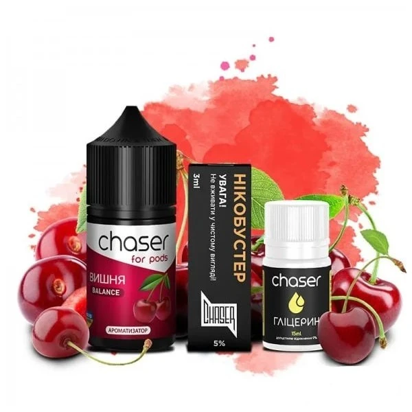 Набор Солевой Жидкости Chaser - Cherry (Вишня) 30 Мл 50 Мг