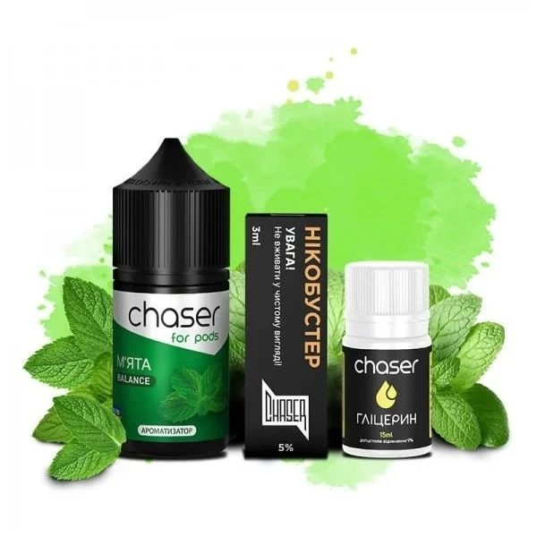 Набор Солевой Жидкости Chaser - Mint (Мята) 30 Мл 50 Мг
