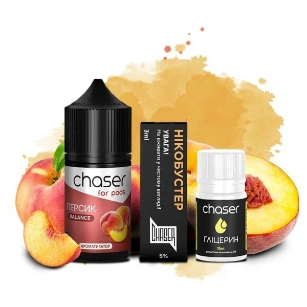 Набор Солевой Жидкости Chaser - Peach (Персик) 30 Мл 50 Мг