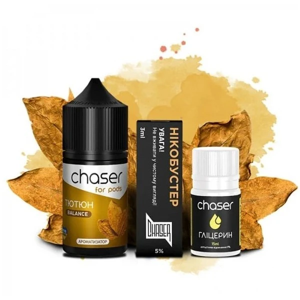 Набор Солевой Жидкости Chaser - Tabacco (Табак) 30 Мл 50 Мг