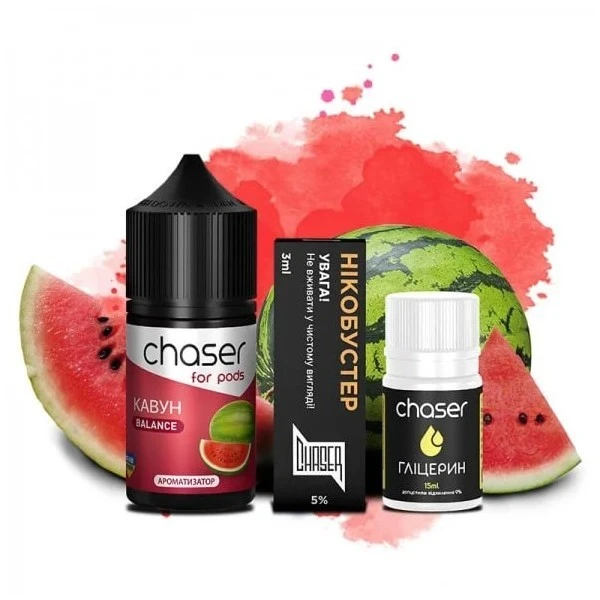 Набор Солевой Жидкости Chaser - Watermelon (Арбуз) 30 Мл 50 Мг
