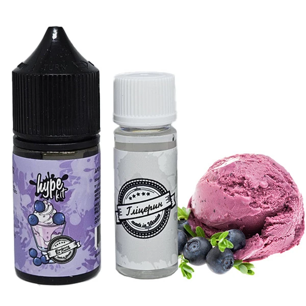 Набір Сольової Рідини Hype Kit Blueberry Ice Cream (Чорниця Морозиво) 30 мл 50 мг