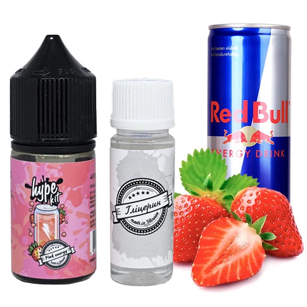 Набор Солевой Жидкости Hype Kit Pink Energy (Клубника Энергетик) 30 Мл 50 Мг