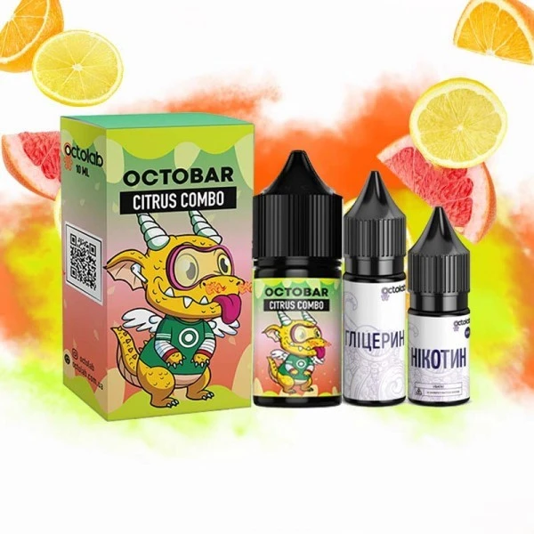 Набір сольової рідини Octobar NFT Citrus Combo (Цитрус) 30 мл 50 мг