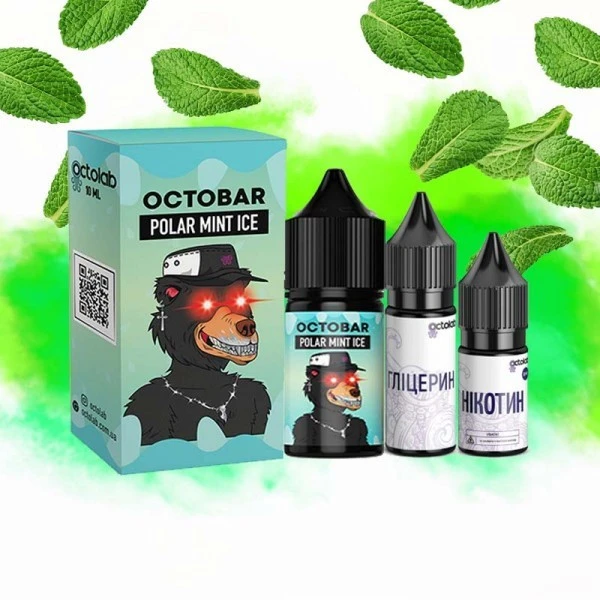Набор Солевой жидкости Octobar NFT Polar Mint Ice (Мята Лед) 30 Мл 50 Мг