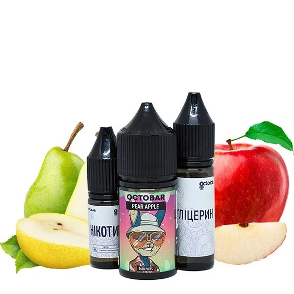 Набір сольової рідини Octobar Pear Apple (Груша Яблуко) 30 мл 50 мг