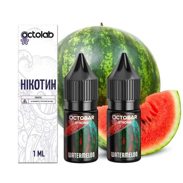 Набір Сольової рідини Octobar Strong Watermelon (Кавун) 10 мл 50 мг