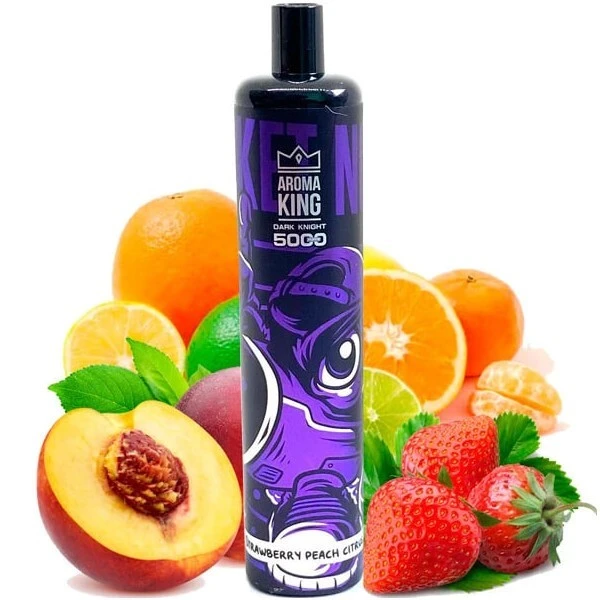 Одноразка Aroma King Dark Knight Strawberry Peach Citrus (Полуниця Персик Цитрус) 0% 5000