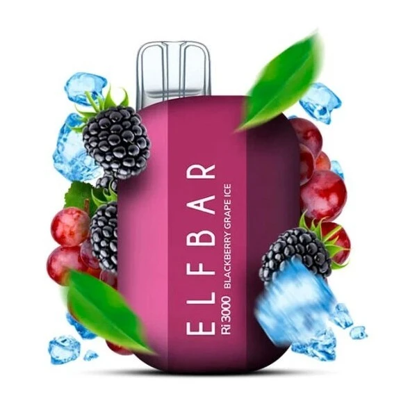 Одноразка Elf Bar Blackberry Grape Ice (Ожина Виноград Лід) RI 3000