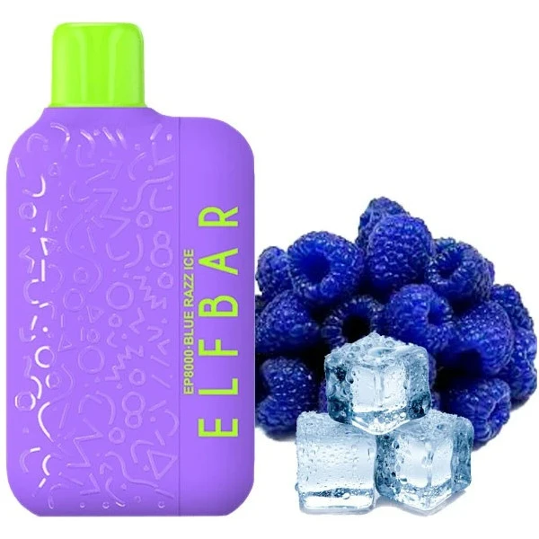 Одноразка Elf Bar Blue Razz Ice (Синя Малина Лід) EP8000