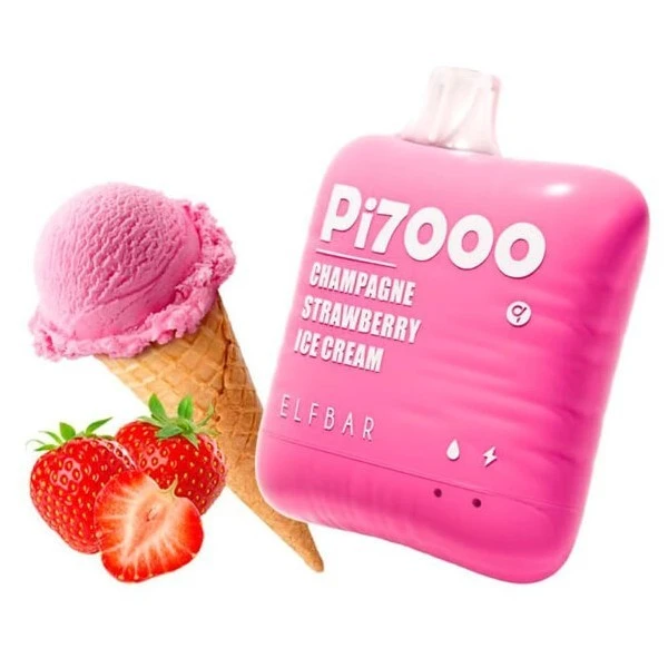Одноразка Elf Bar Champagne Strawberry Ice Cream (Шампанське Полуничне Морозиво) PI 7000