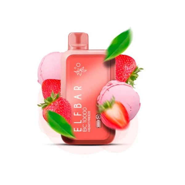 Одноразка Elf Bar Heart Freeze Strawberry Ice Cream (Клубника Лед Сливки Лед) BC 10000