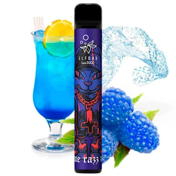 Одноразка Elf Bar Lux Blue Razz Ice (Синяя Малина Лёд) 2000