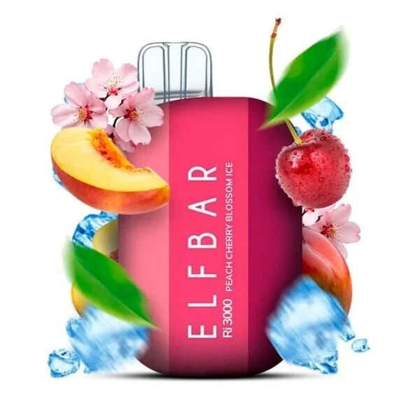 Одноразка Elf Bar Peach Cherry Blossom Ice (Персик Вишня Цветочная Нотка Лед) RI 3000