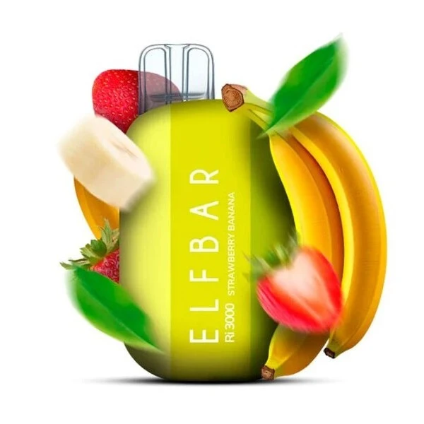 Одноразка Elf Bar Strawberry Banana (Клубника Банан) RI 3000