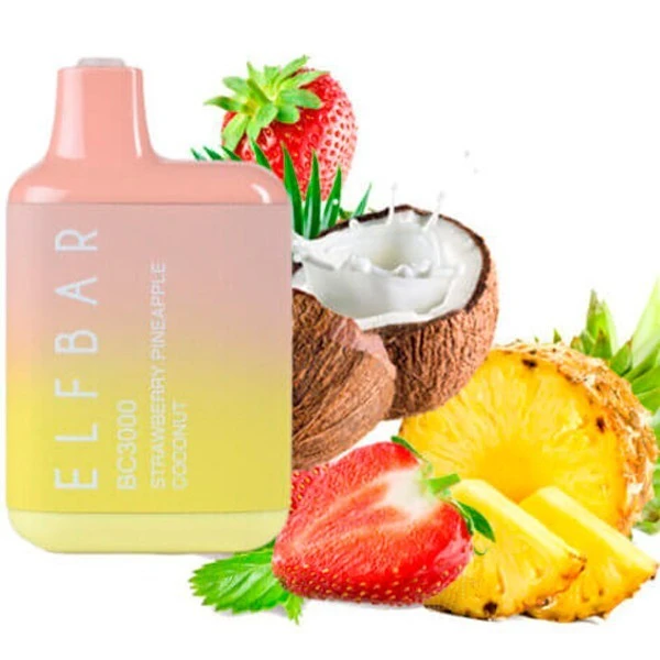 Одноразка Elf Bar Strawberry Pineaple Coconut (Клубника Ананас Кокос) BC3000