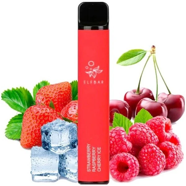 Одноразка Elf Bar Strawberry Raspberry Cherry Ice (Клубника Малина Вишня Лед) 1500