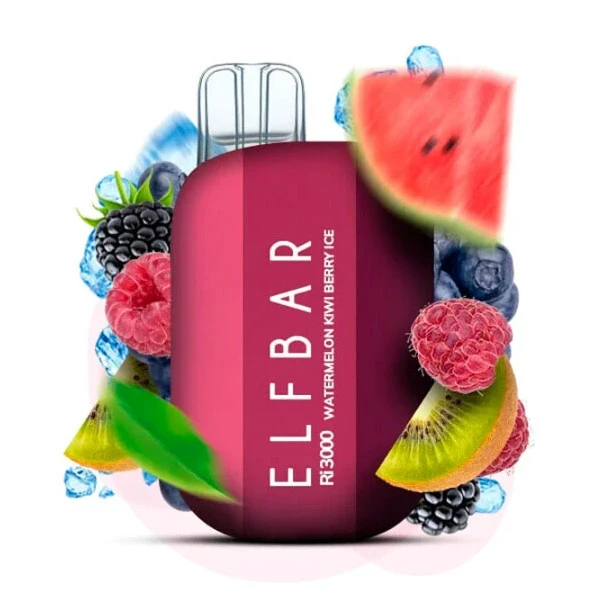 Одноразка Elf Bar Watermelon Kiwi Berry Ice (Арбуз Киви Ягоды Лед) RI 3000