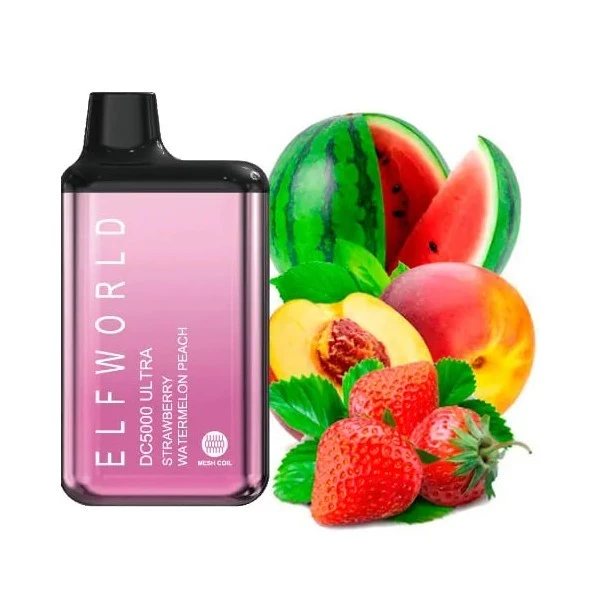 Одноразка Elf World Srawberry Watermelon Peach (Клубника Арбуз Персик) DC5000 ULTRA