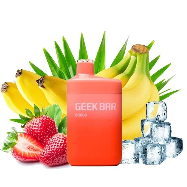 Одноразка Geek Bar Strawberry Banana Ice (Клубника Банан Лед) B5000