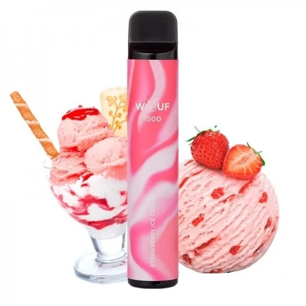 Одноразка Wouf Strawberry Ice Cream (Клубничное Морожено) 1500