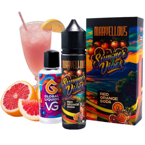 Органічна Рідина - Marvellous Summer Vibes Red Orange Soda (Лимонад Сицилійський Апельсин) 60 МЛ 3 МГ Набір