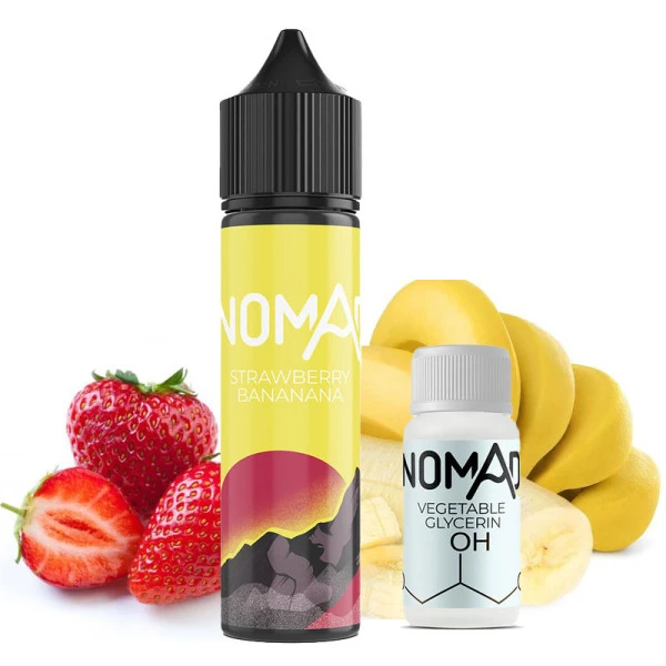 Органическая Жидкость Nomad - Strawberry Bananana (Клубника Банан) 60 МЛ 3 МГ Набор