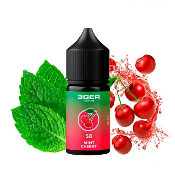 Солевая Жидкость 3GER Salt - Cherry Mint 30 МЛ 50 МГ (Вишня Мята)