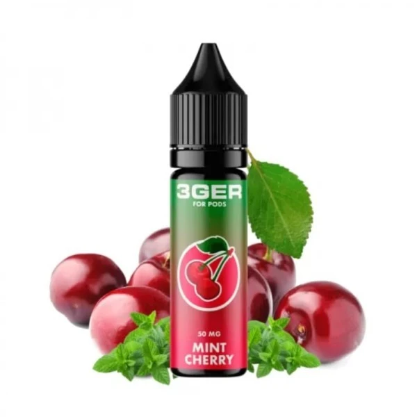 Солевая Жидкость 3GER Salt - Mint Cherry 15 МЛ 50 МГ (Мята Вишня)