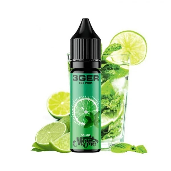 Солевая Жидкость 3GER Salt - Mojito 15 МЛ 50 МГ (Мохито)