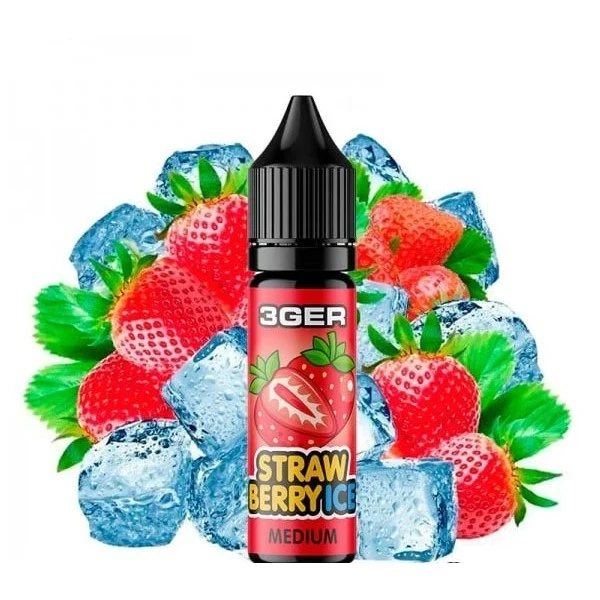 Солевая Жидкость 3GER Salt - Strawberry Ice 15 МЛ 50 МГ (Клубника Лед)