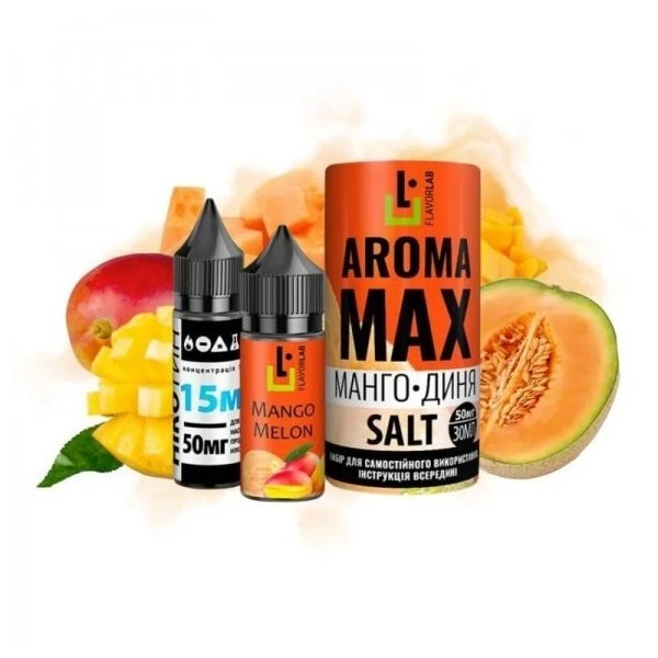Сольова Рідина Flavorlab Aroma Max Mango Melon (Диня Манго) 30Мл 50Мг Набір