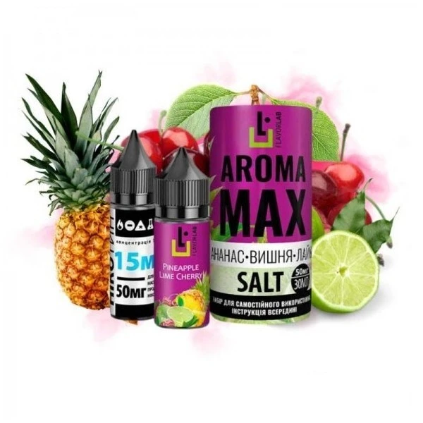 Солевая Жидкость Flavorlab Aroma Max Pineapple Lime Cherry (Ананас Лайм Вишня) 30Мл 50Мг Набор