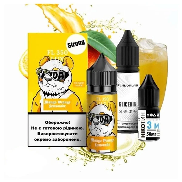 Сольова Рідина Flavorlab FL 350 Lux Strong Mango Orange Lemonade (Манго Апельсин Лимонад) 30 МЛ 50 МГ Набір