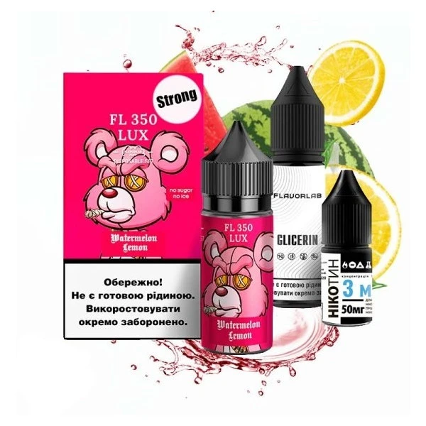 Солевая Жидкость Flavorlab FL 350 Lux Strong Watermelon Lemon (Арбуз Лимон) 30 МЛ 50 МГ Набор