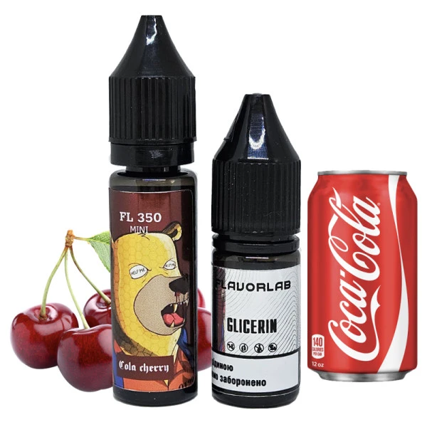 Солевая Жидкость Flavorlab FL 350 Mini Cola Cherry (Кола Вишня) 15 МЛ 50 МГ Набор