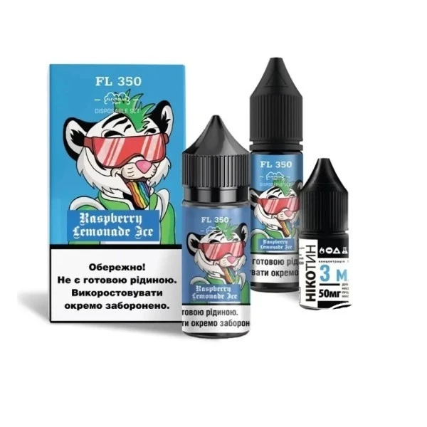 Солевая Жидкость Flavorlab FL 350 Raspberry Lemonade Ice (Малина Лимонад Лед) 30 МЛ 50 МГ Набор