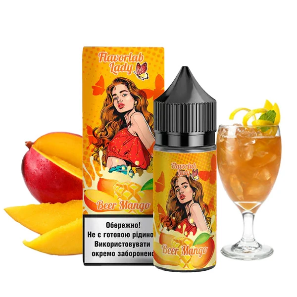 Солевая Жидкость Flavorlab Lady Beer Mango (Манго Хмель) 30 МЛ 50 МГ Набор