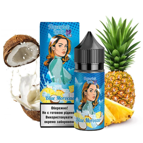 Солевая Жидкость Flavorlab Lady Blue Morocao (Ананас Кокос) 30 МЛ 50 МГ Набор