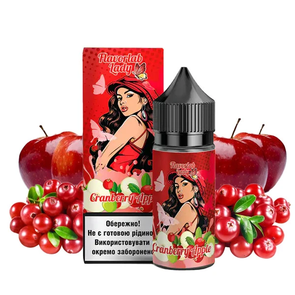 Сольова Рідина Flavorlab Lady Cranberry Apple (Яблуко Журавлина) 30 МЛ 50 МГ Набір