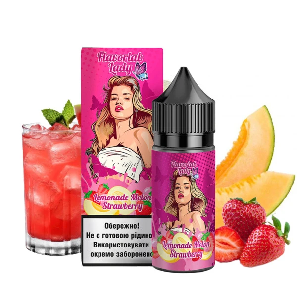 Солевая Жидкость Flavorlab Lady Lemonade Melon Strawberry (Лимонад Дыня Клубника) 30 МЛ 50 МГ Набор